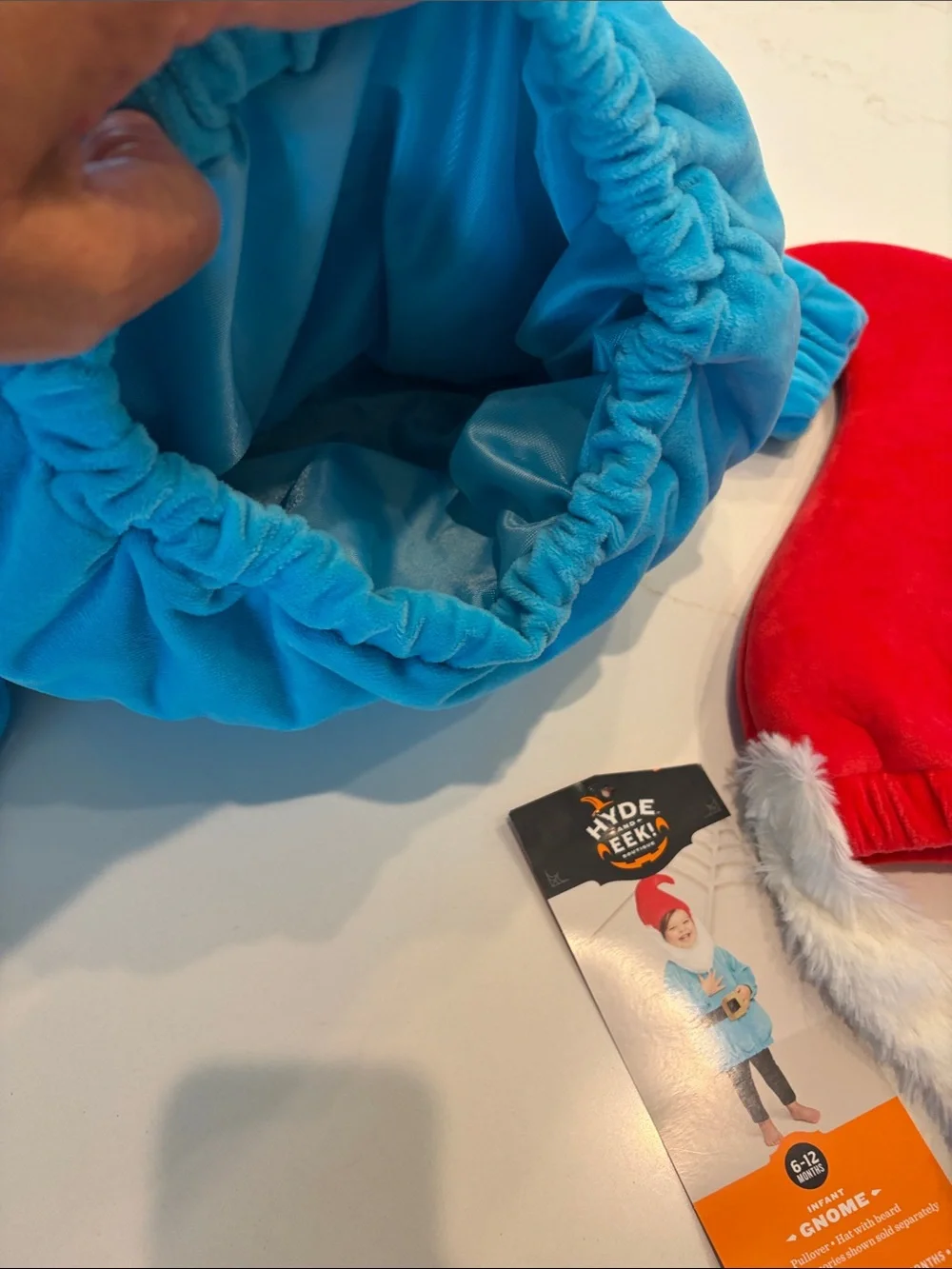 Target Hyde & Eek Babies  Blue Gnome Costume with Red Hat - Picture 7 of 11